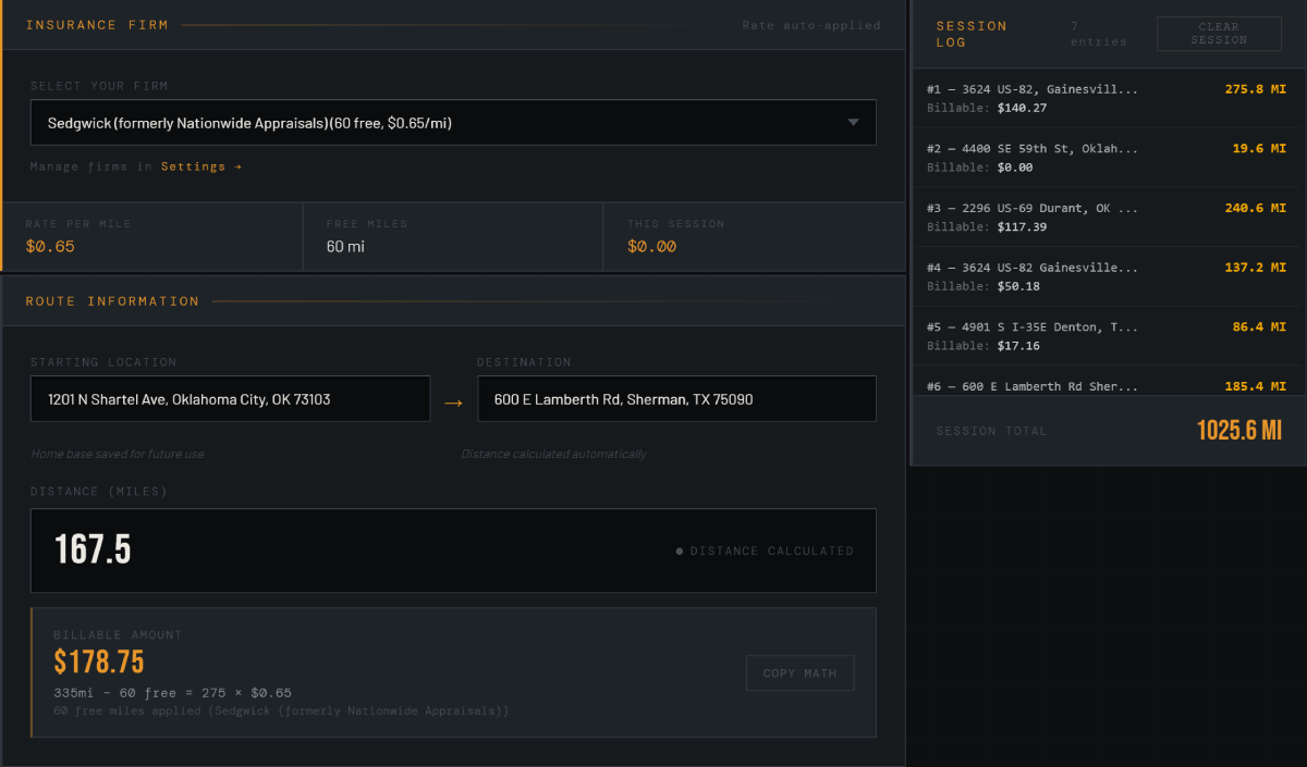 Mileage Cipher UI
